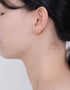 Dazzling Cubic Zirconia Curved Bar Studs in Sterling Silver